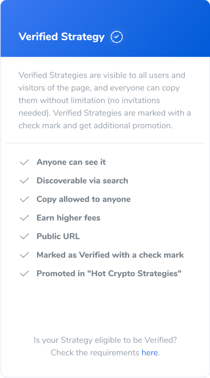 verified strategy