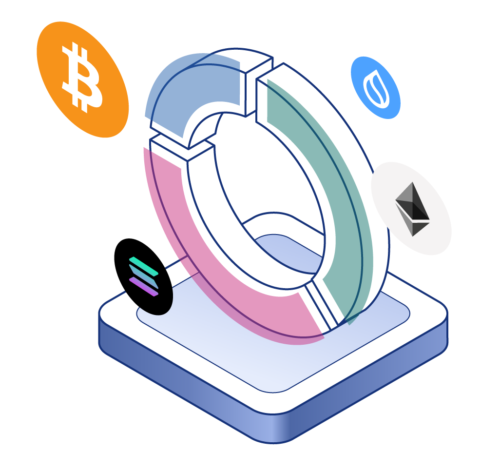 Pie chart of crypto assets