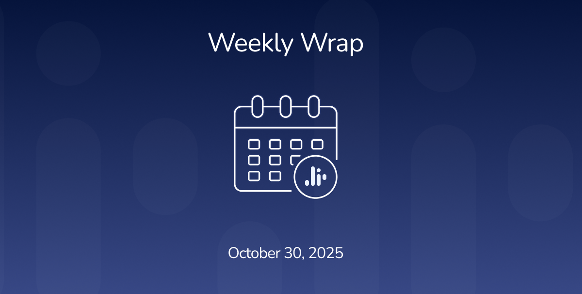 Crypto Weekly Wrap: 30th October 2025