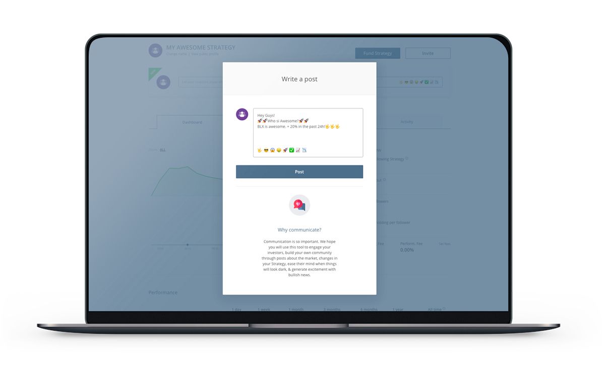 Communication Wall for Crypto Strategy Managers
